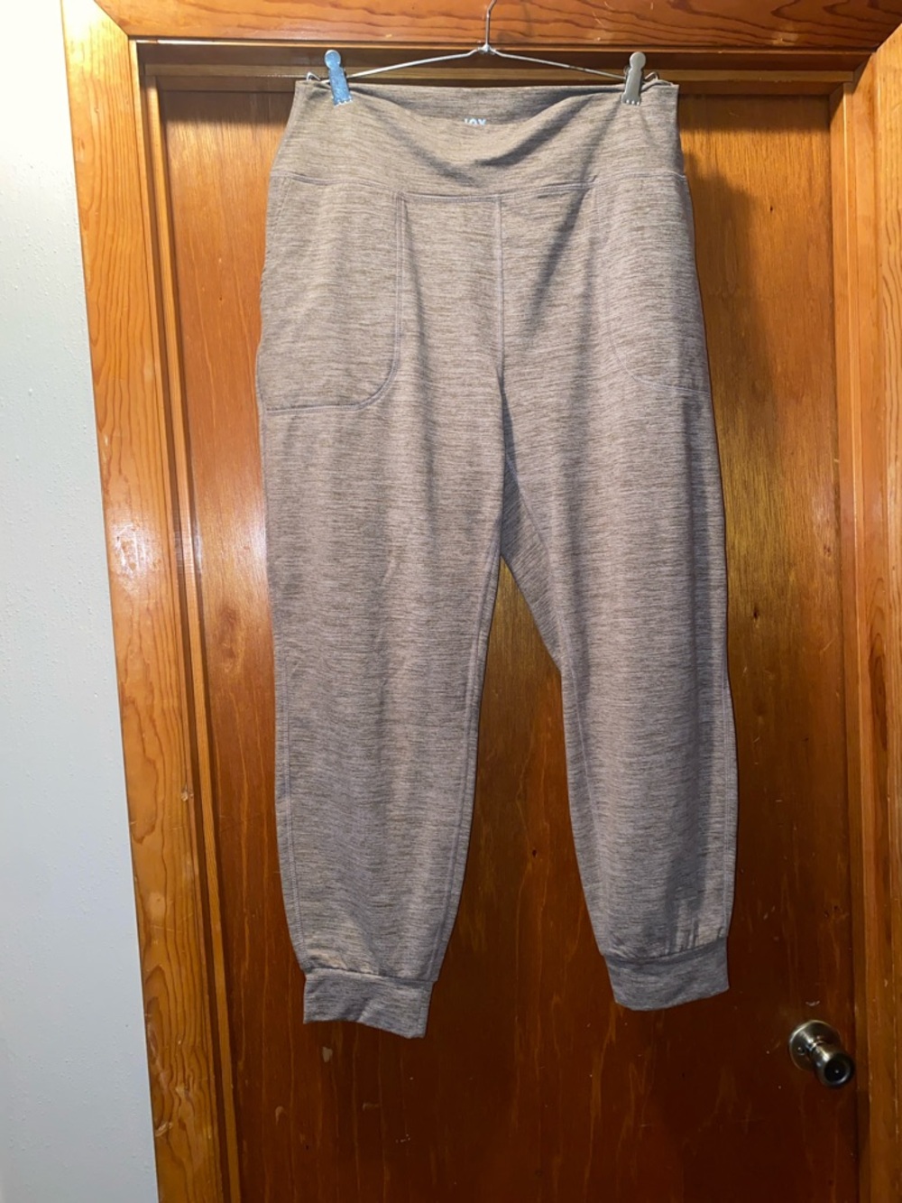 JoyLab Heathered Light Mauve Track Joggers